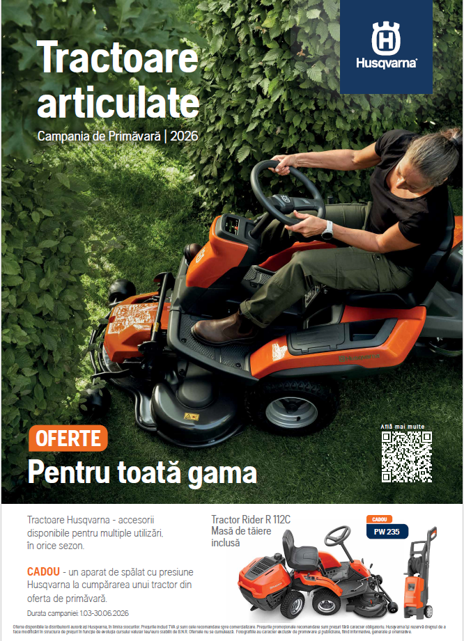 tractor tuns iarba husqvarna pret primavara 2026